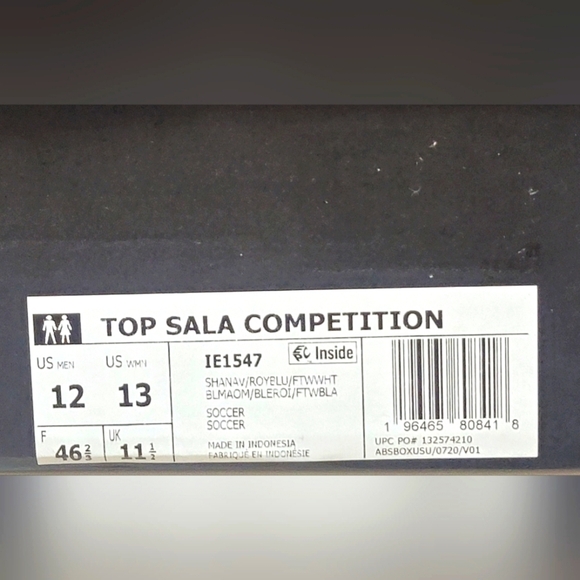 Adidas Top Sala Competition Indoor Soccer Shoes IE1547 Men Sz 12 Navy White New main image 9